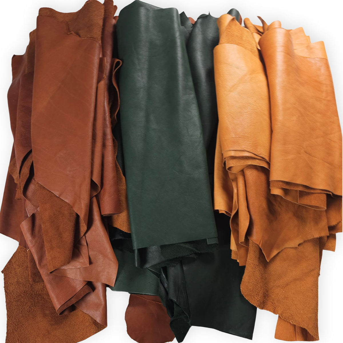 Coloured Vegetable-Tanned Leather Pieces 3–5 sq ft | 1.4–1.6mm