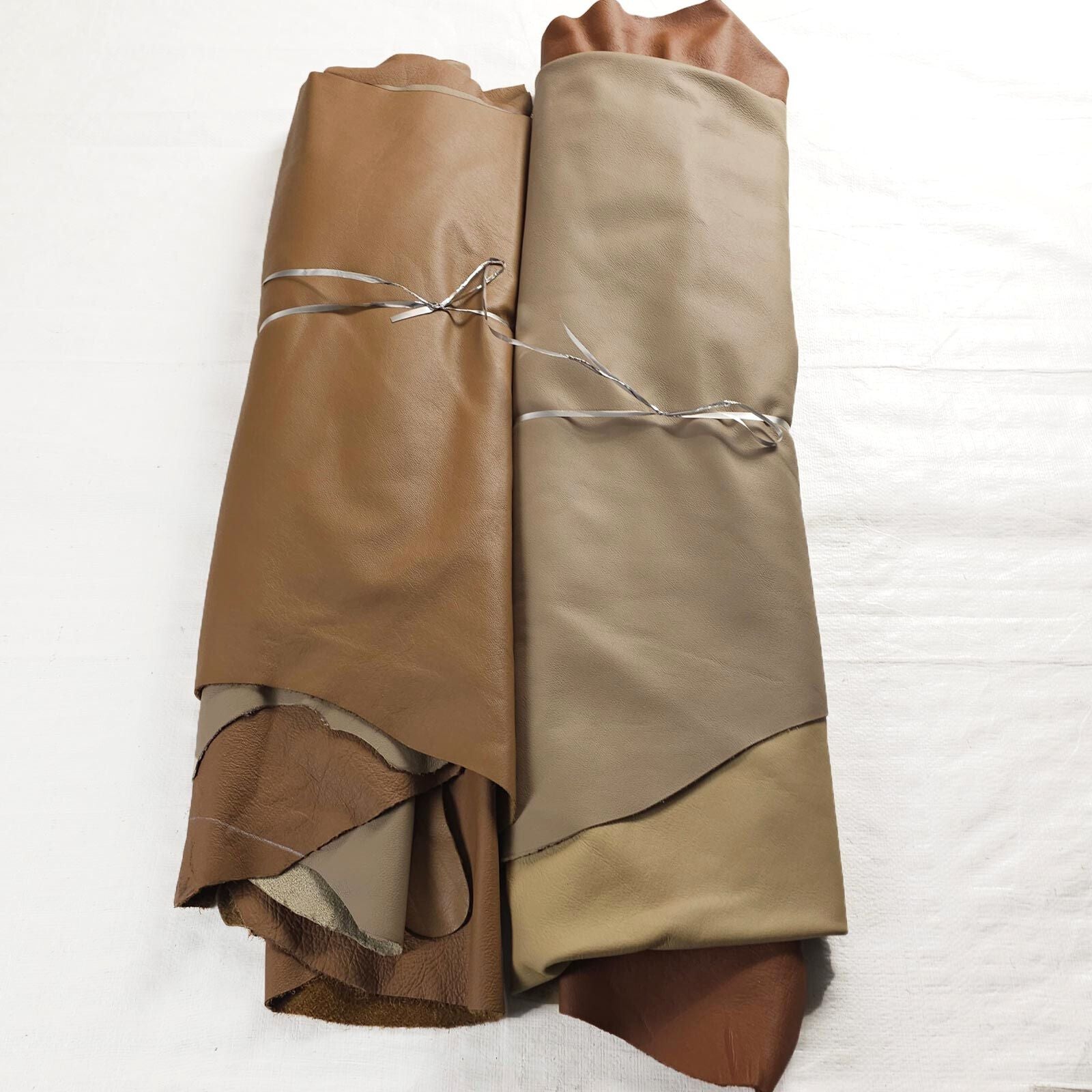 Rolled earth tone leather bundle 20 sq ft