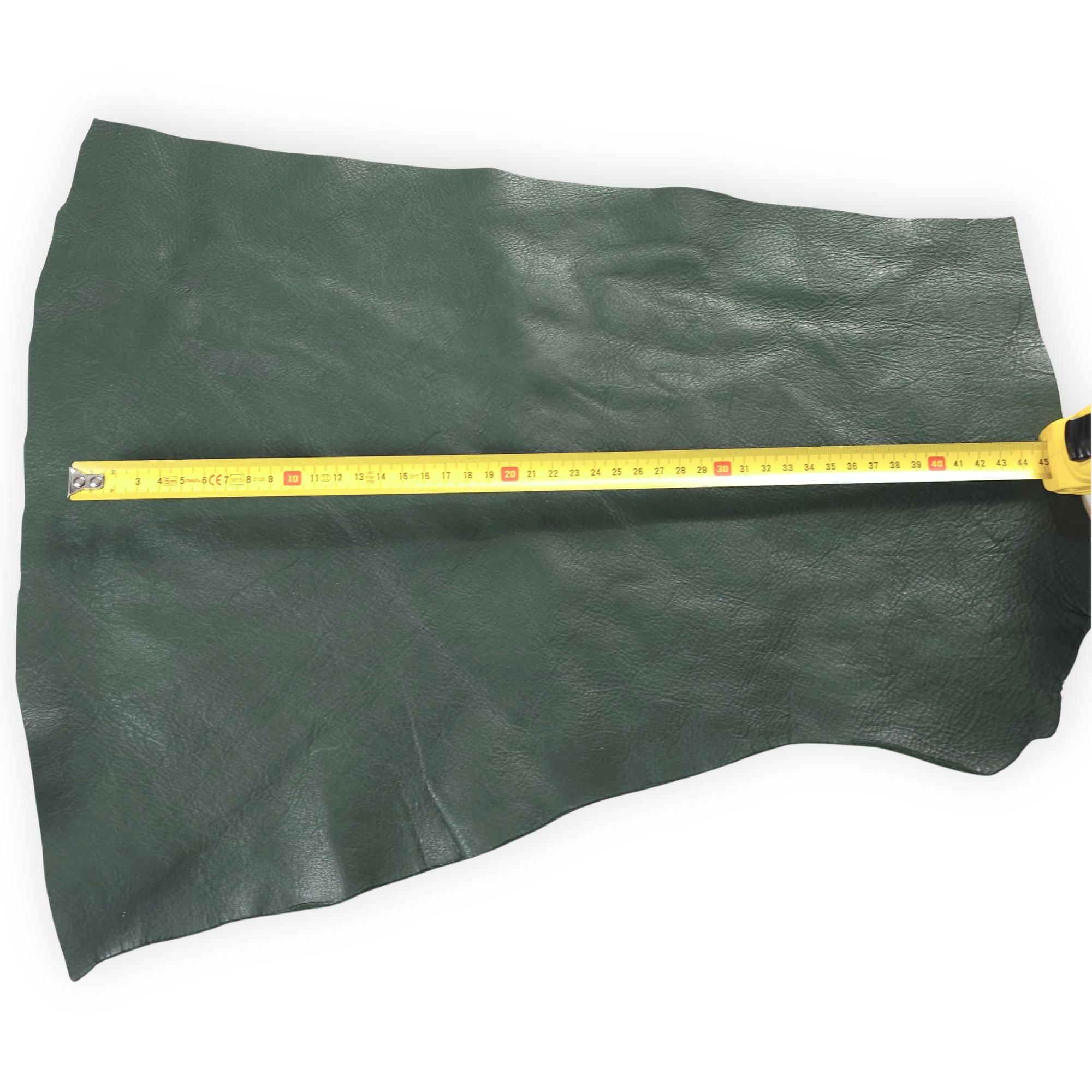 Soft flexible veg-tanned leather remnants in forest green 