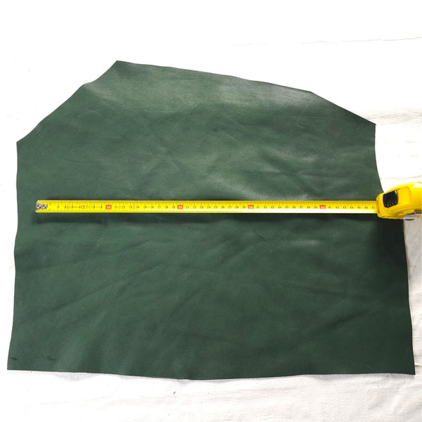 Forest Green Vegetable Tanned Leather Remnants