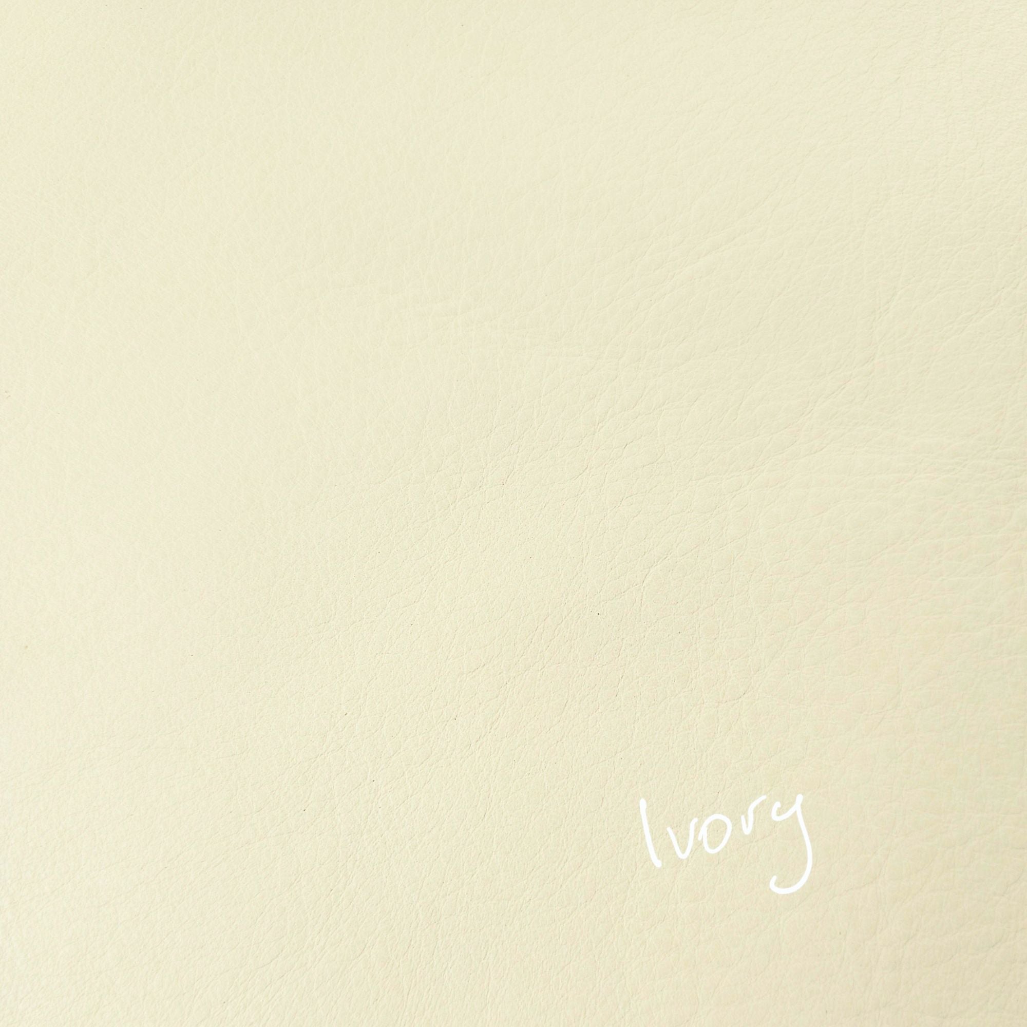 Ivory cowhide leather piece in a light natural shade