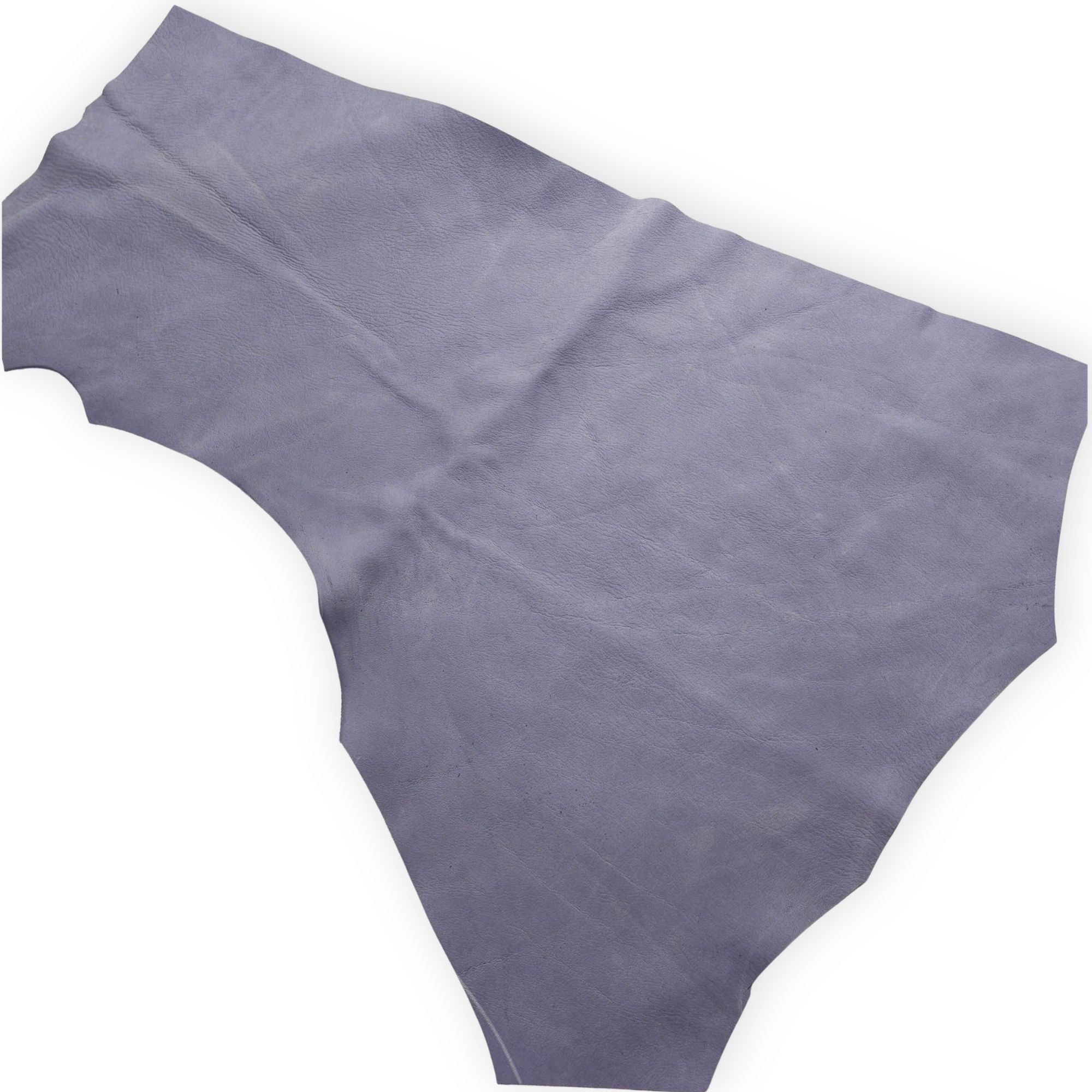 Lavender nubuck leather piece approximately 1–2 sq ft