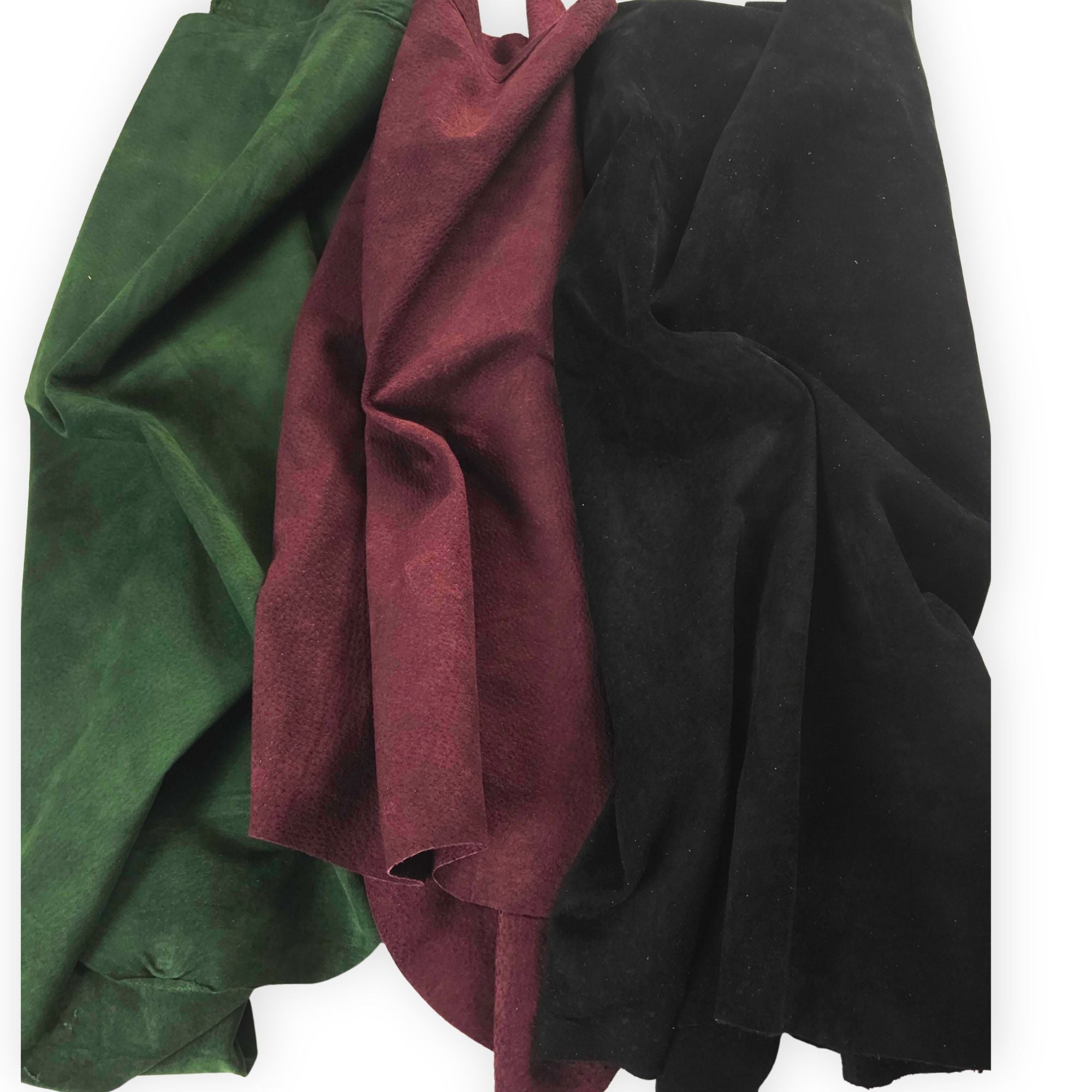 Pigskin lining leather skins in assorted colours
