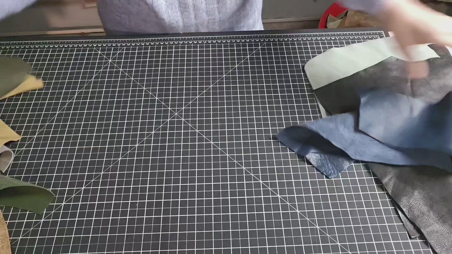Leather scraps sizing example 1 to 3 hands