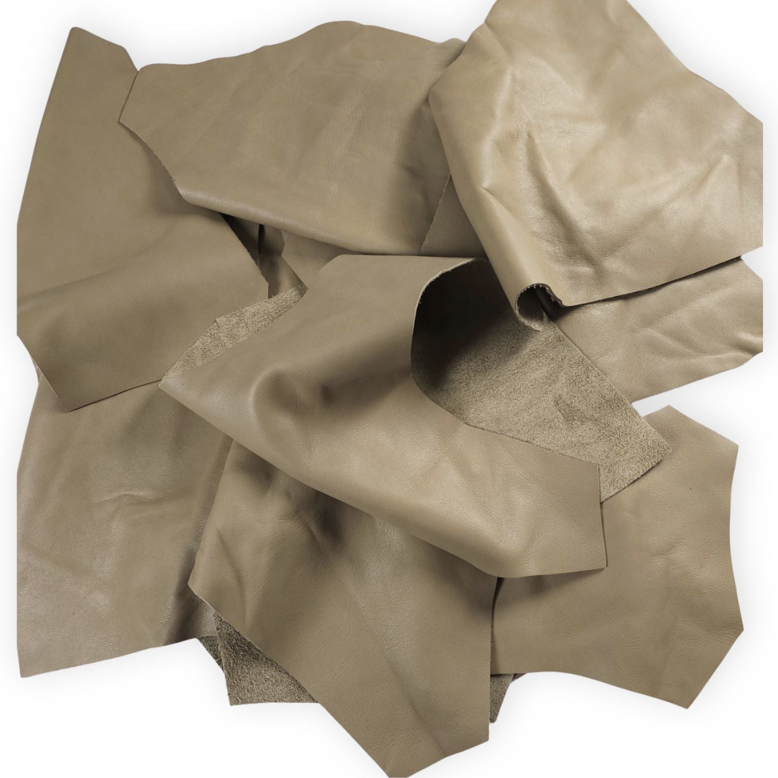 Sage Green Leather Scraps 1-3 Hand Pieces