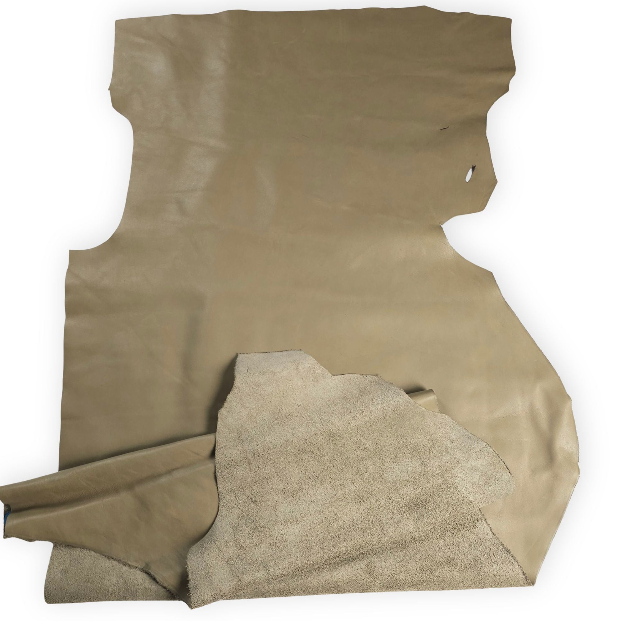 Natural light chrome tanned leather cuts for upholstery and bag making