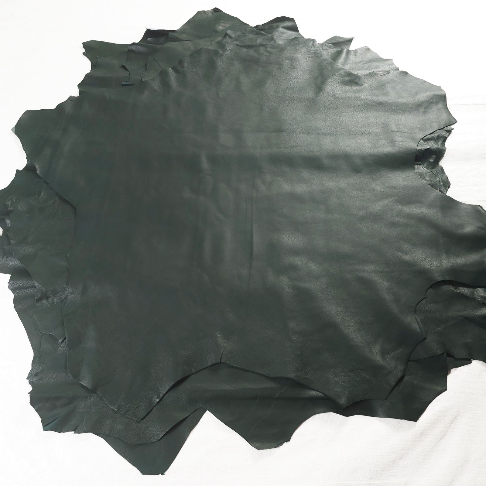 Deep green sheep nappa hide