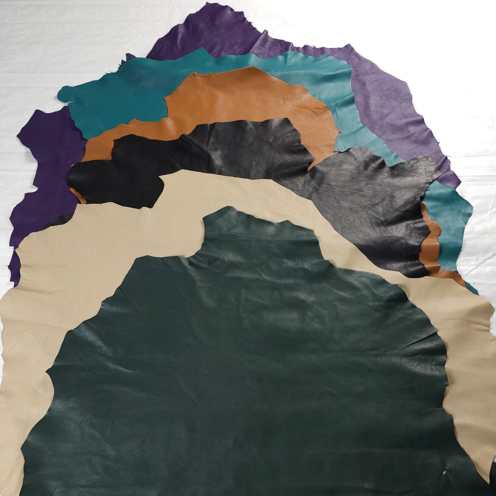 Mixed colour sheep nappa hides garment quality