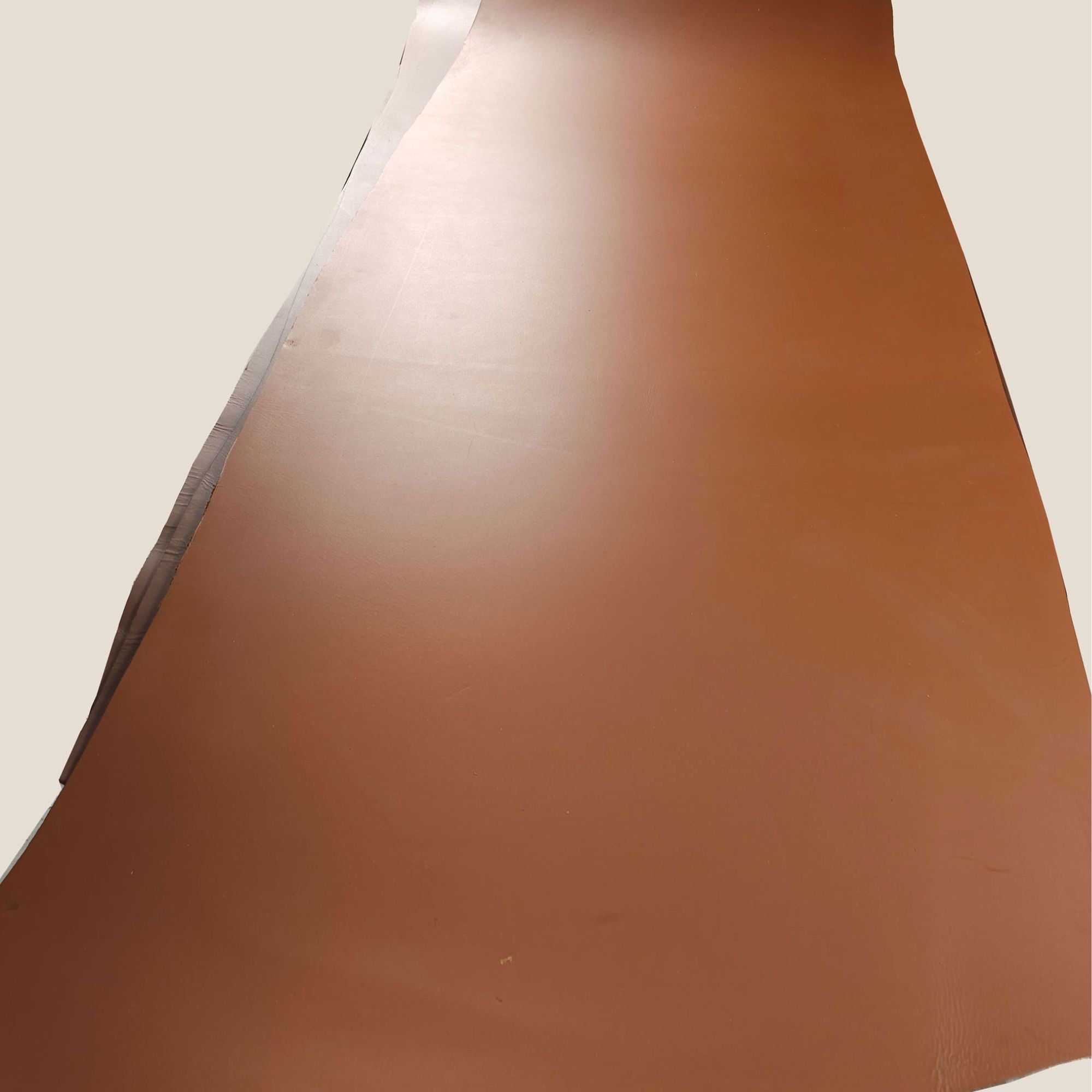 Tan buffalo belt leather single butt with haircell grain