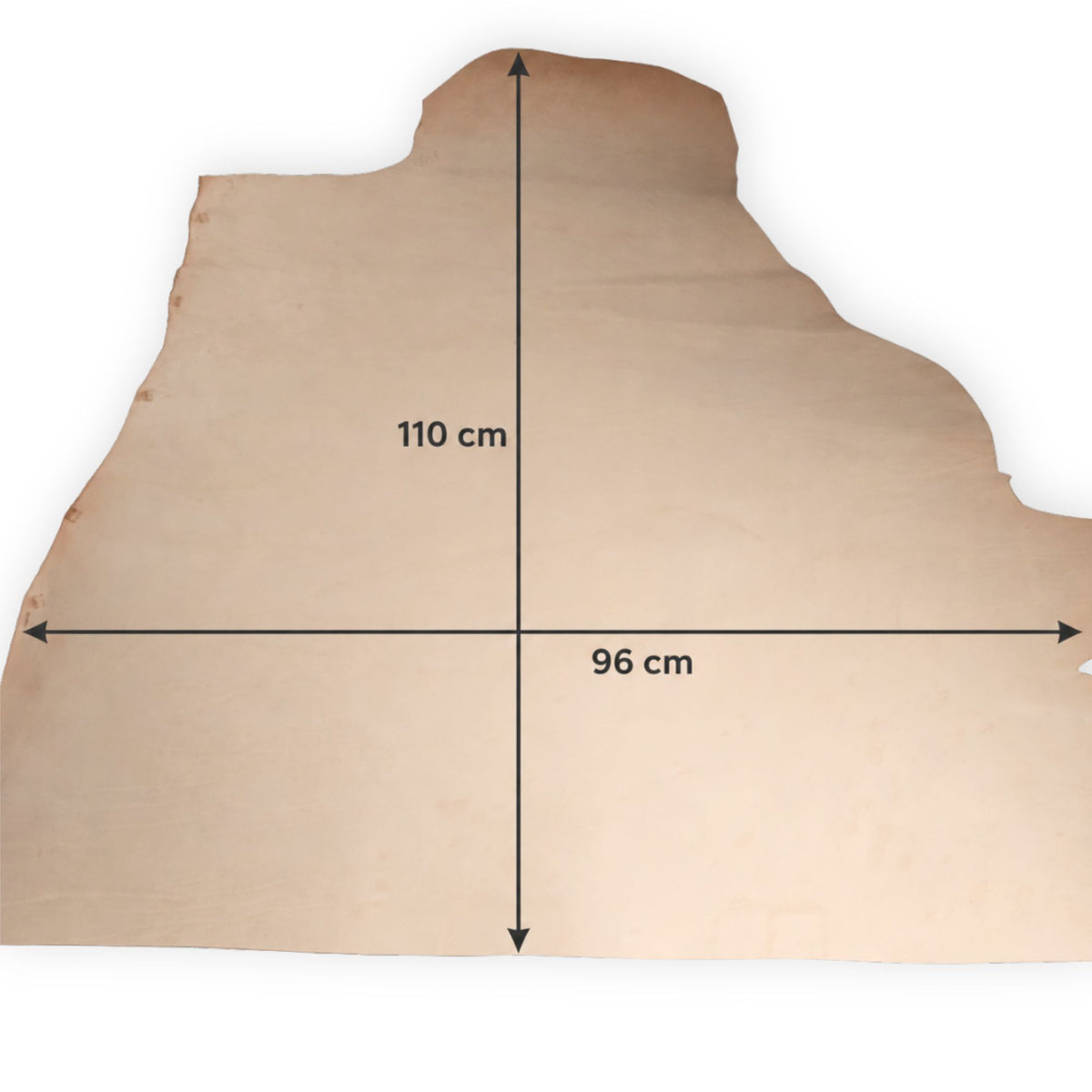 Natural Vegetable-Tanned Cowhide Part Sides – 11.4–14.8 sq ft, 2.5 mm